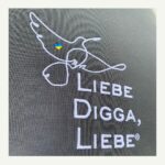 Turnbeutel „Liebe Digga, Liebe“ FRIEDENSMOTIV – Bild 2