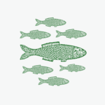 Socken „Fisch Schwarm“ – Bild 3