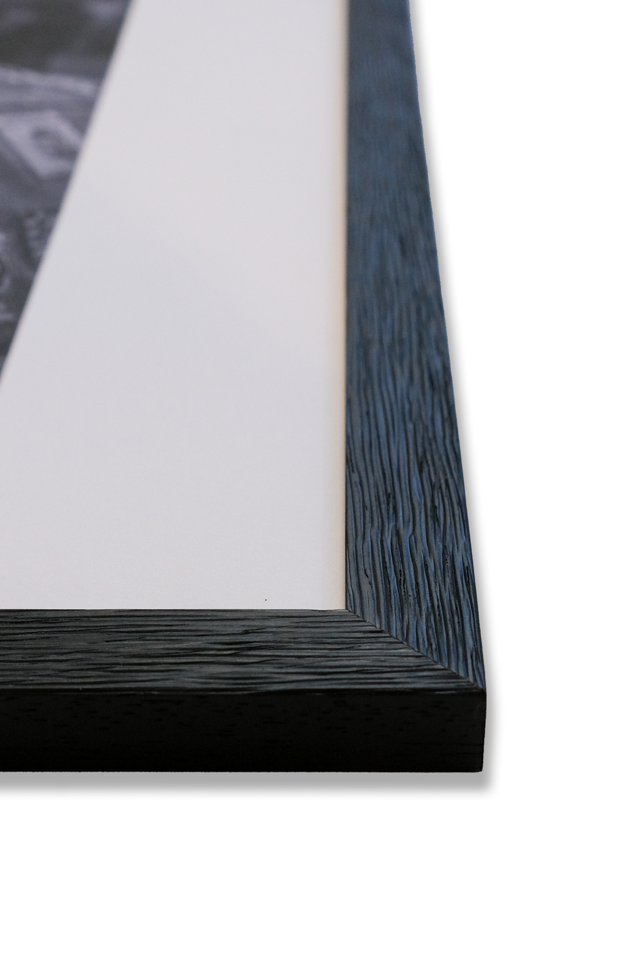 Rahmen schwarz Passepartout weiß