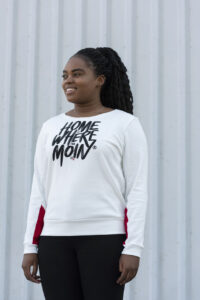 Damen Rundhals Sweatshirt "Home is where the Moin is" – Bild 2