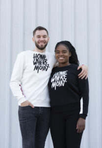 Damen Rundhals Sweatshirt "Home is where the Moin is" – Bild 3
