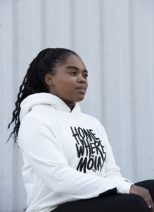 Damen Kapuzen Hoodie "Home is where the Moin is"
