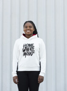 Damen Kapuzen Hoodie "Home is where the Moin is" – Bild 2