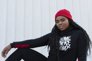 Damen Kapuzen Hoodie "Home is where the Moin is" – Bild 4