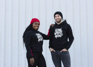 Damen Kapuzen Hoodie "Home is where the Moin is" – Bild 5