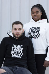 Damen Kapuzen Hoodie "Home is where the Moin is" – Bild 8