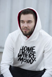 Herren Kapuzen Hoodie "Home is where the Moin is" – Bild 5