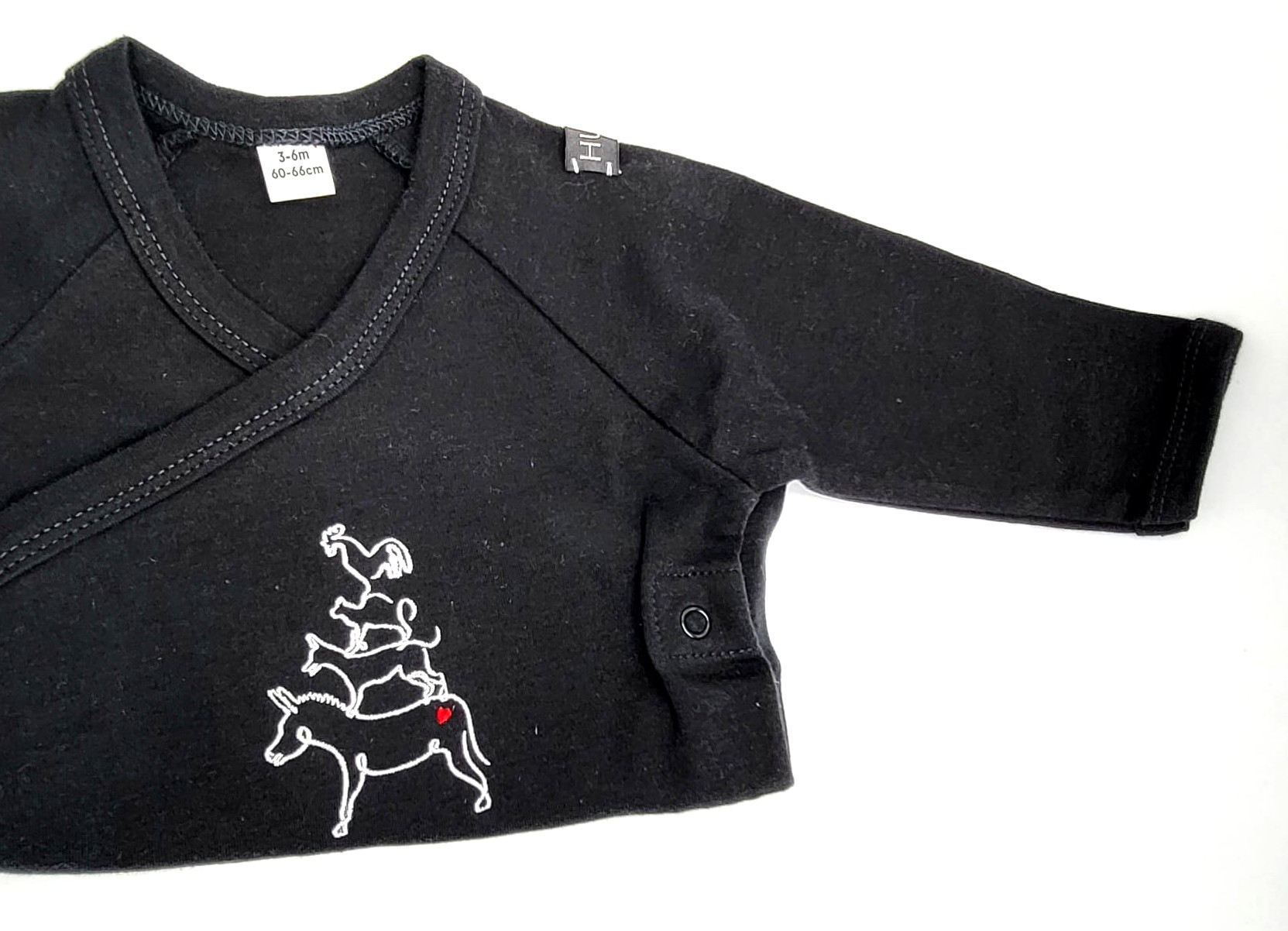 Kinder Kimono Baby Body "Bremer Stadtmusikanten" – Bild 5