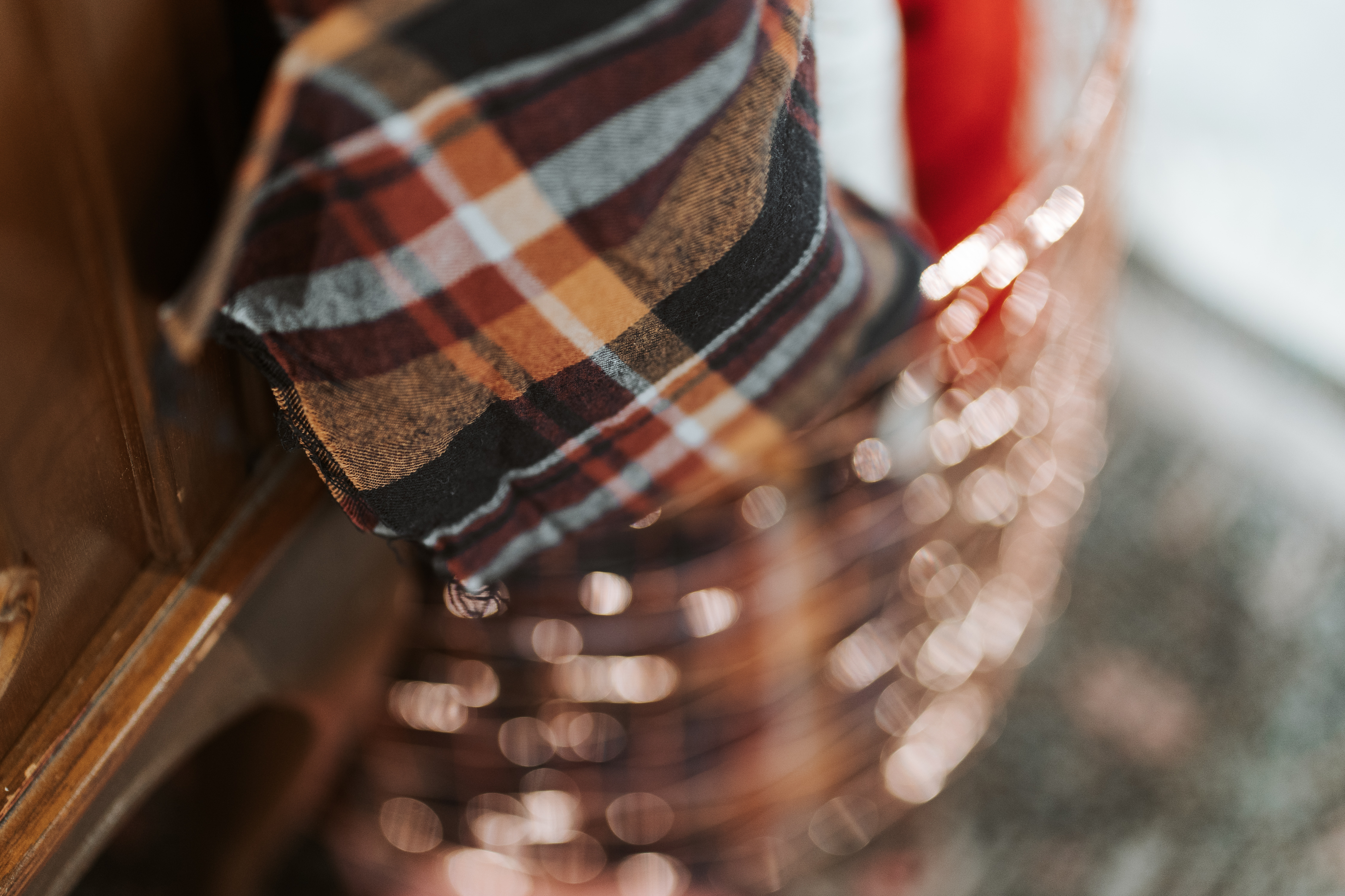 Stoff Ballen Karo Tartan